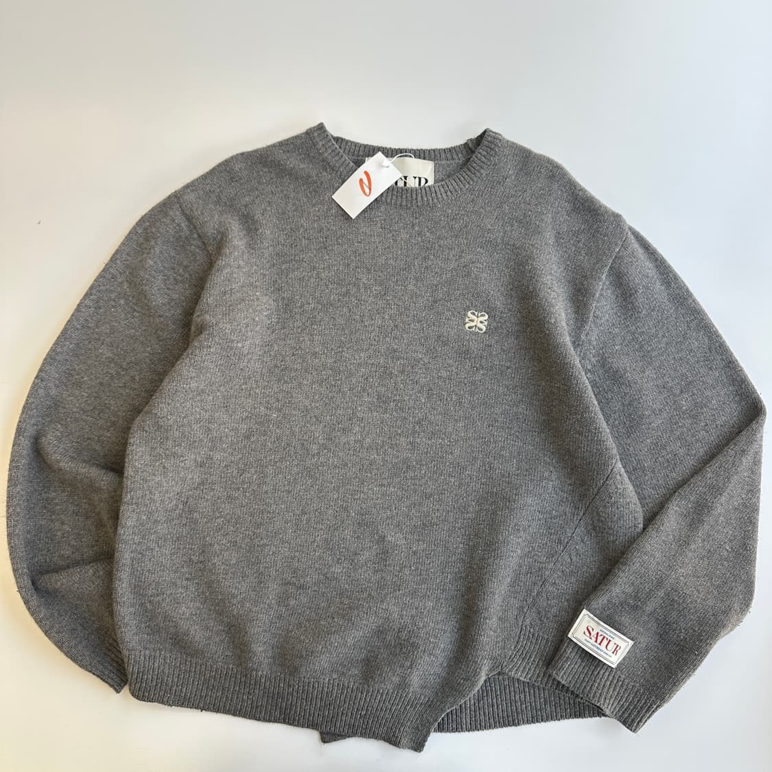 Satur 세터 더블림 언발란스 캐시미어 블랜드 니트 상품이미지4