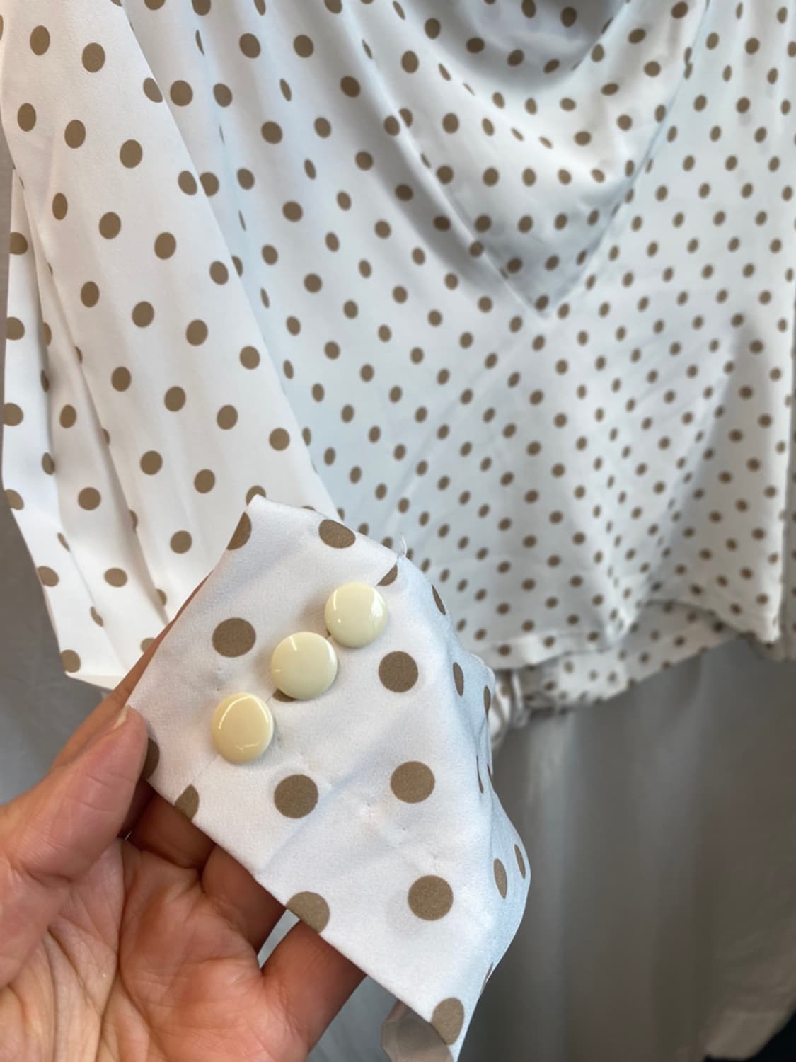 빈티지 도트 블라우스(M) 상품이미지8