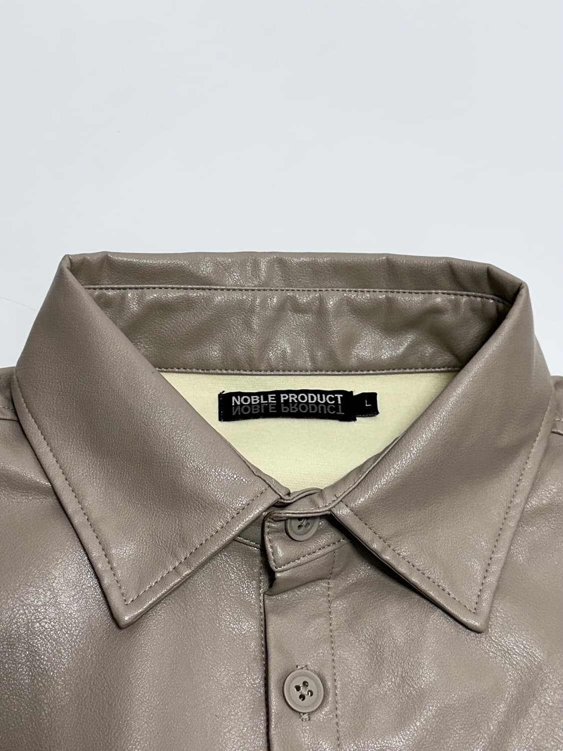 NOBLE PRODUCT 포켓 레더 셔츠 자켓 일본빈티지 상품이미지6