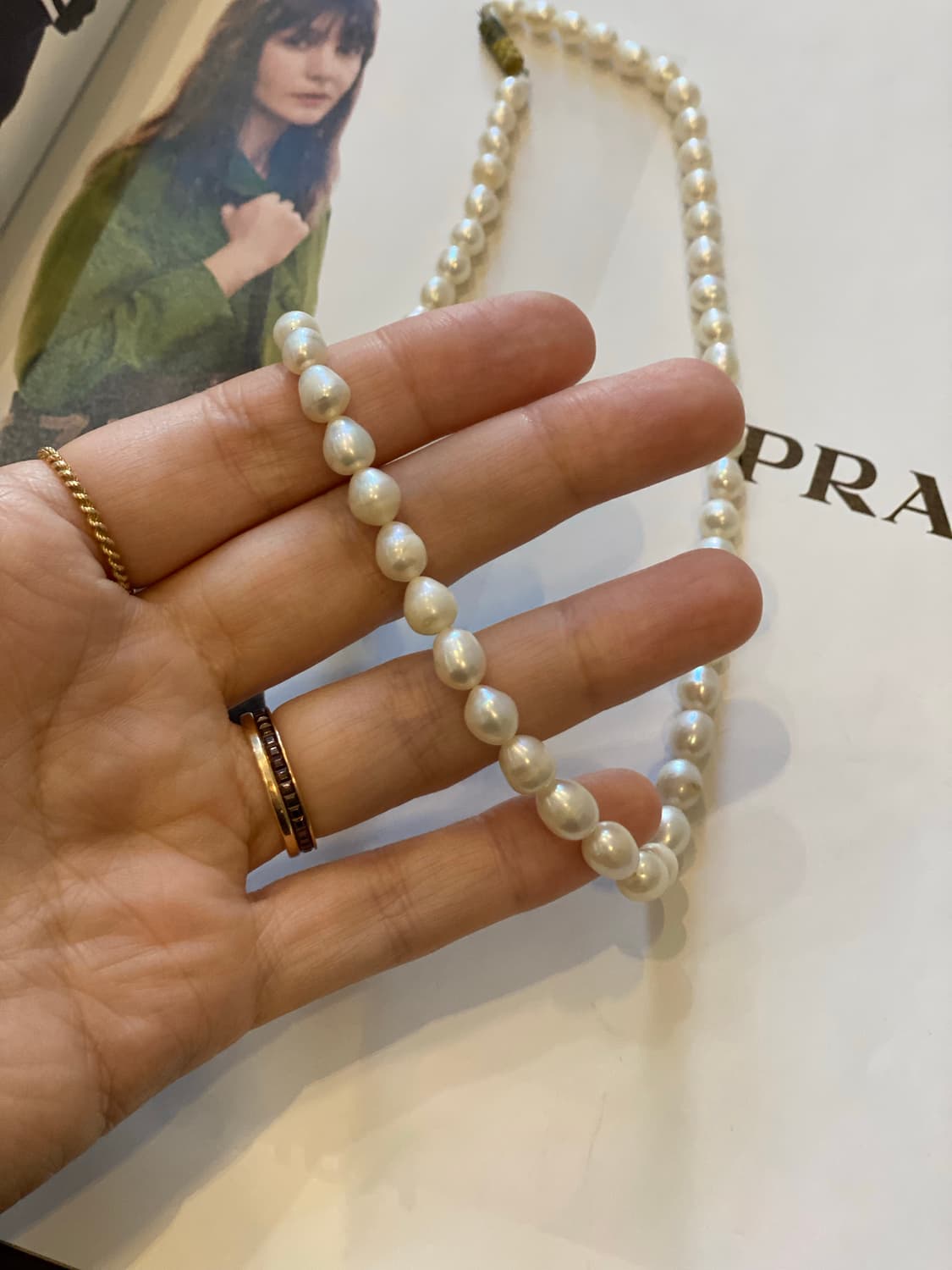 일본수입 못난이 진주 담수 진주 목걸이 상품이미지5