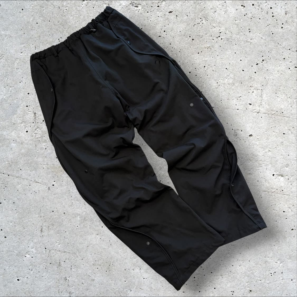 [2] 산산기어 웨이브 블랙 스냅 버튼 트랙 팬츠 D753 상품이미지1