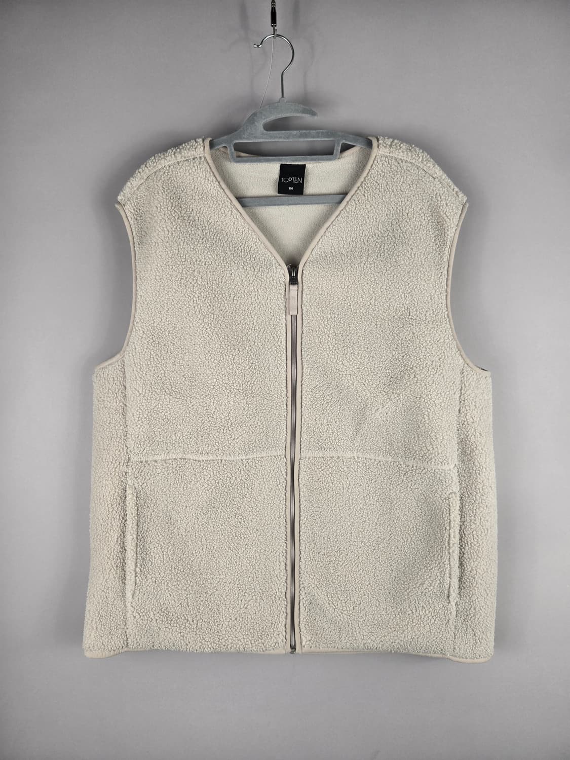 [무료배송]탑텐 110 남성 V넥 플리스 집업 조끼 베스트 상품이미지1