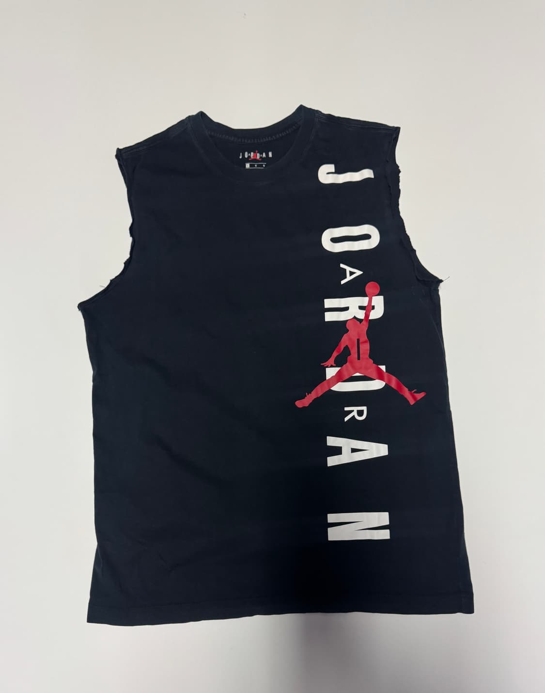 조던 스펠아웃 프린팅 나시 티셔츠 L 블랙 상품이미지1