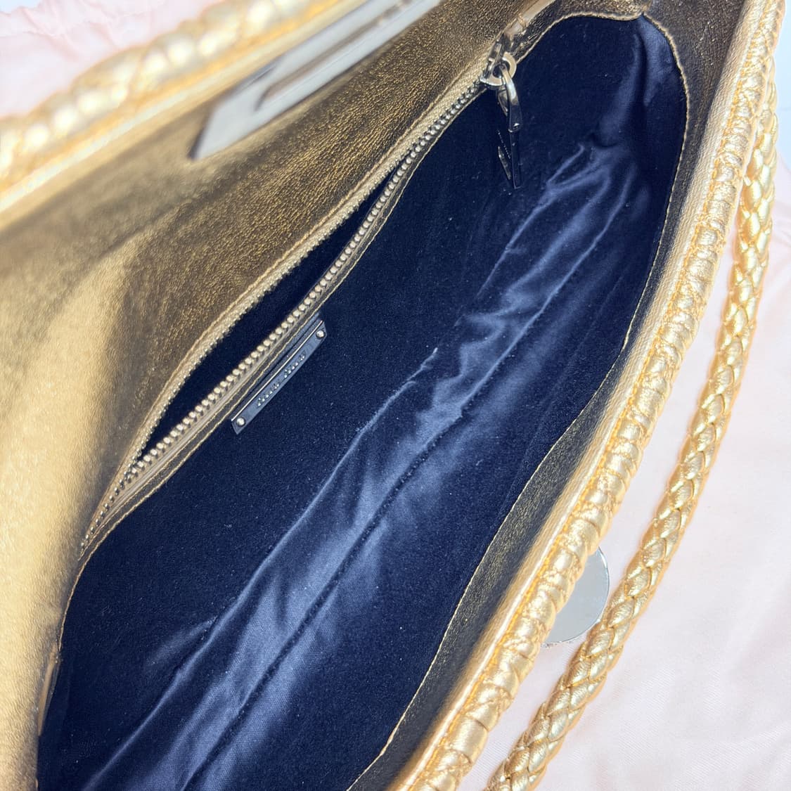  미우미우 RP0169 마테라쎄 스왈로브스키 크리스탈 골드 클러치 & 숄 상품이미지9