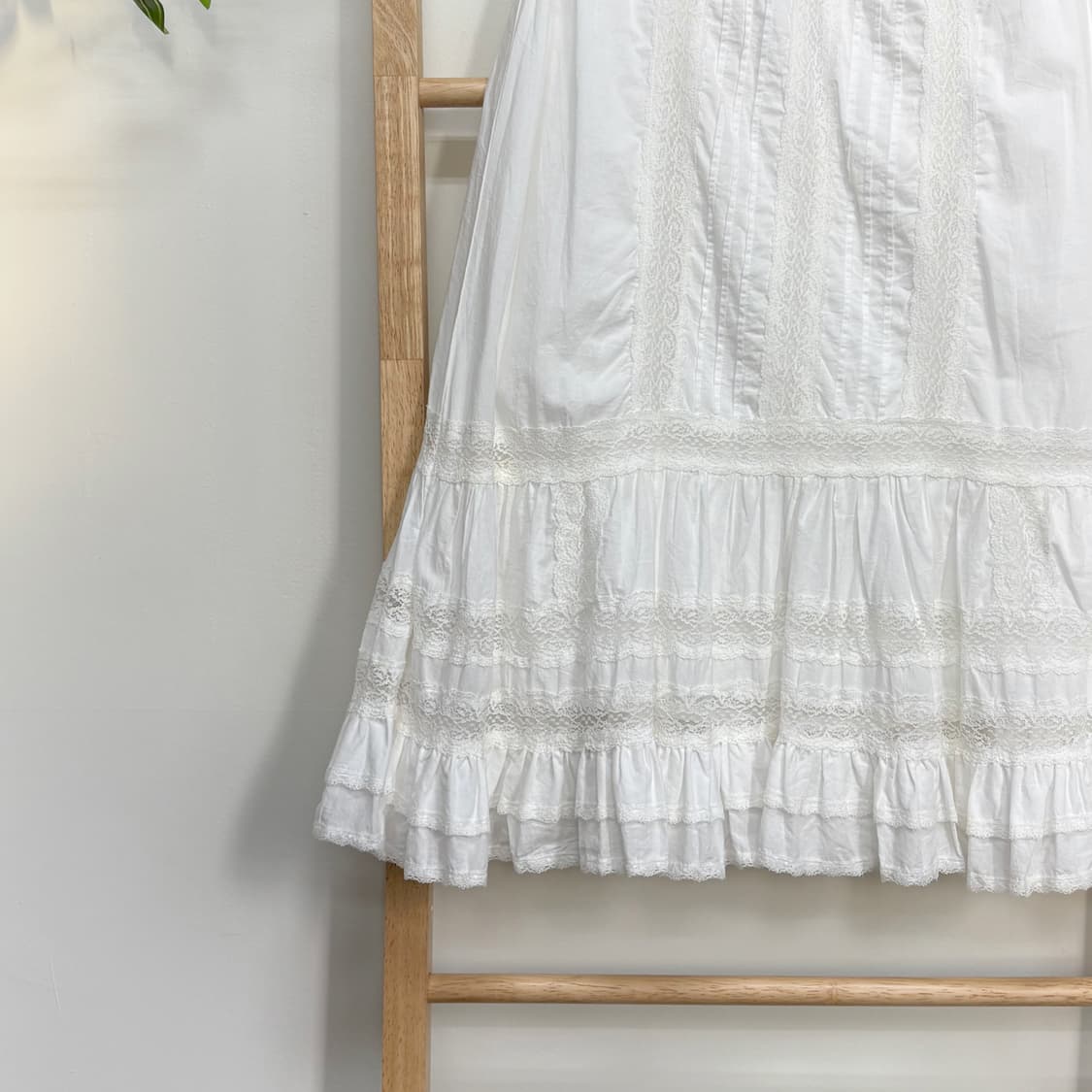 JPN/ 레이스 캉캉 화이트 스커트 모리걸치마 모리걸스커트 레이어드원피스 상품이미지2