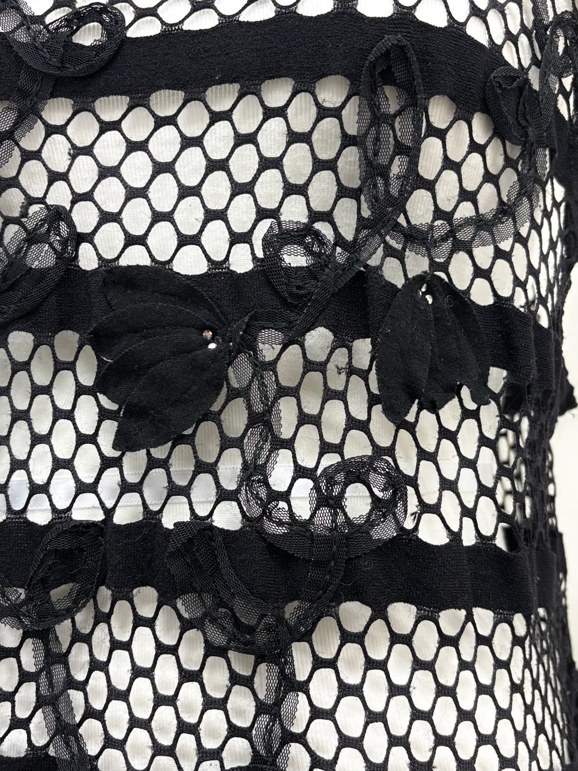 빈티지 블랙 크로셰 슬리브리스 상품이미지3