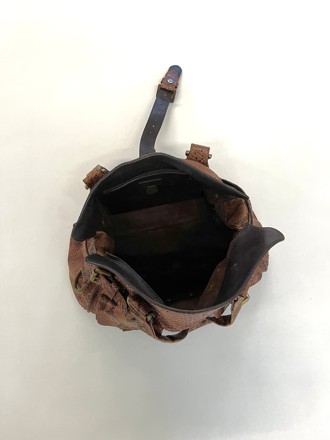 멀버리 파이톤 레더 록산느백 상품이미지5