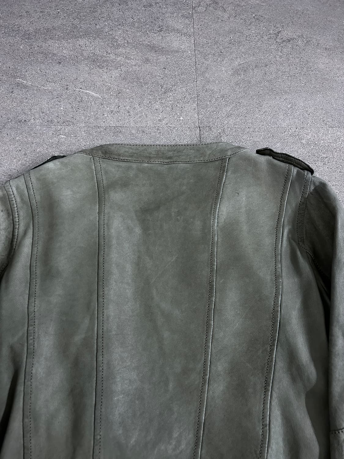 Drome 인시젼 사선 지퍼 램스킨 자켓 상품이미지7