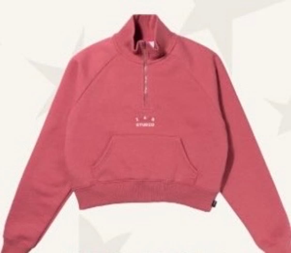 아이앱 스튜디오 iab 크롭 하프 집업 핑크 미개봉 판매 상품이미지1