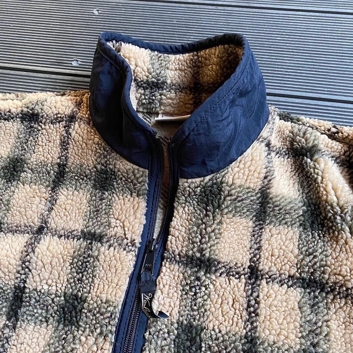 (105) 90’s 울리치 체크 보아 플리스 자켓  상품이미지6