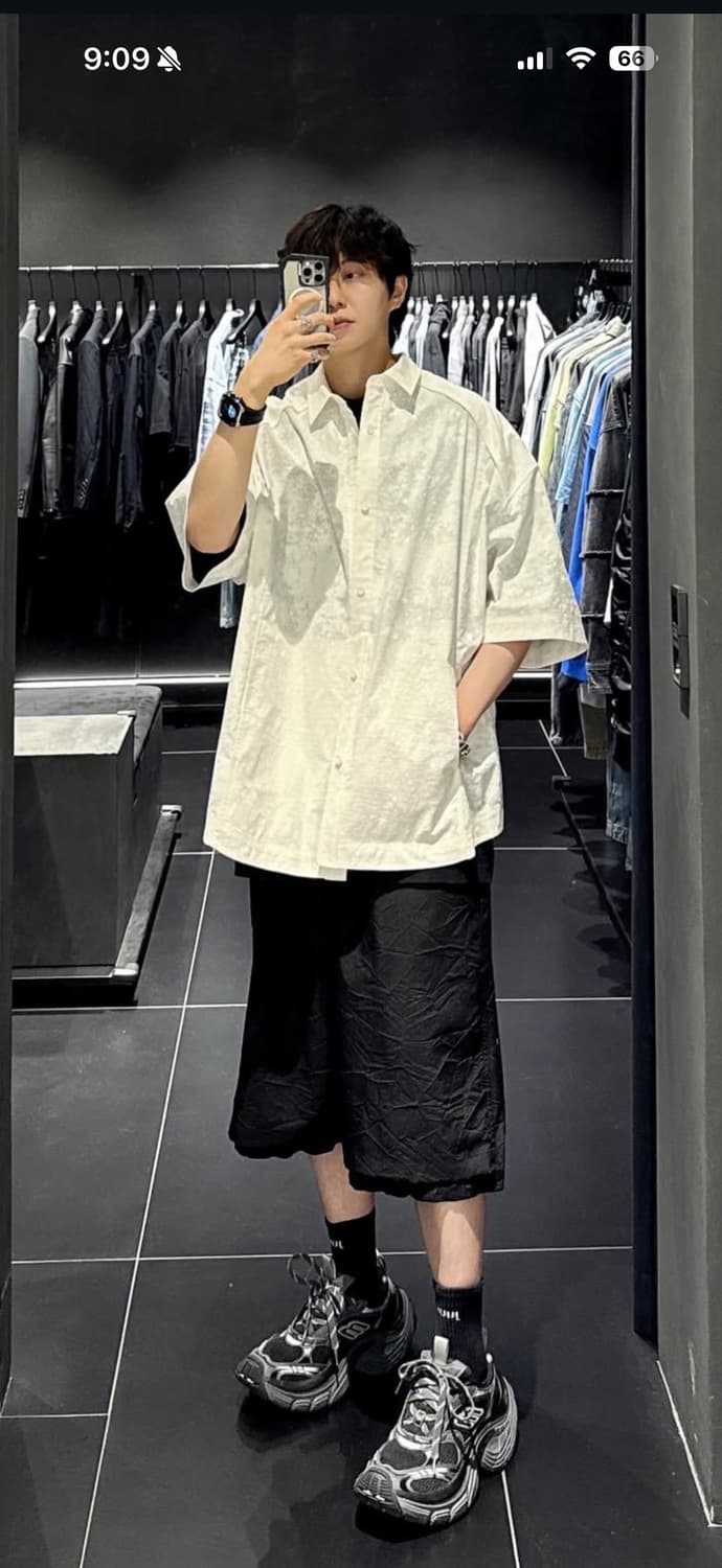 준지 페인팅 히든포켓 파이핑 반팔셔켓 상품이미지1