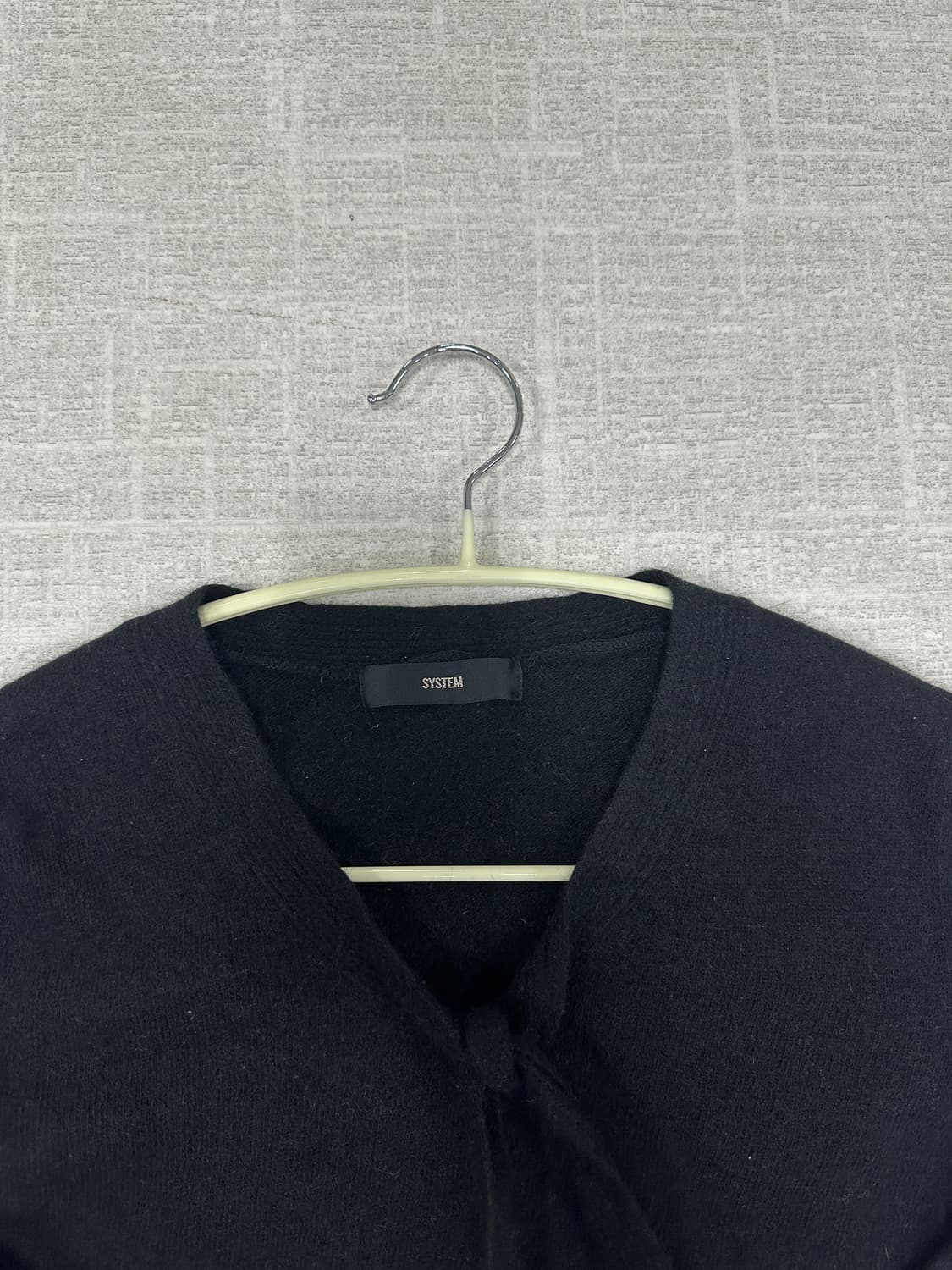 시스템 울혼방 리본 니트 상품이미지3