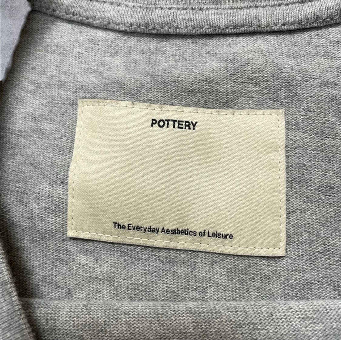 포터리 Pottery 라이트그레이 베이직 반팔 티셔츠 3 상품이미지2