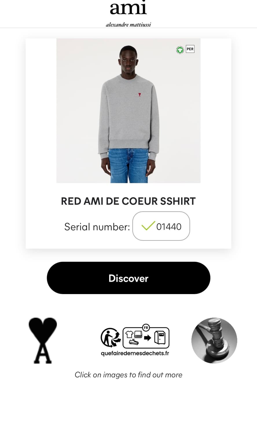 정품 아미 맨투맨 상품이미지5