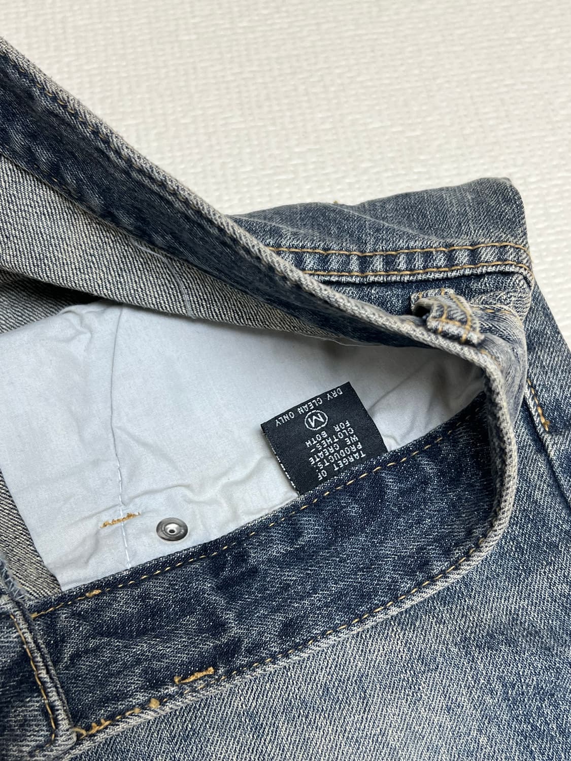 드윕 와이드부츠컷핏 워싱데님팬츠 M 상품이미지3