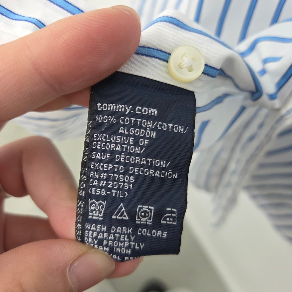 타미힐피거 스트라이프 셔츠 남성L 상품이미지7