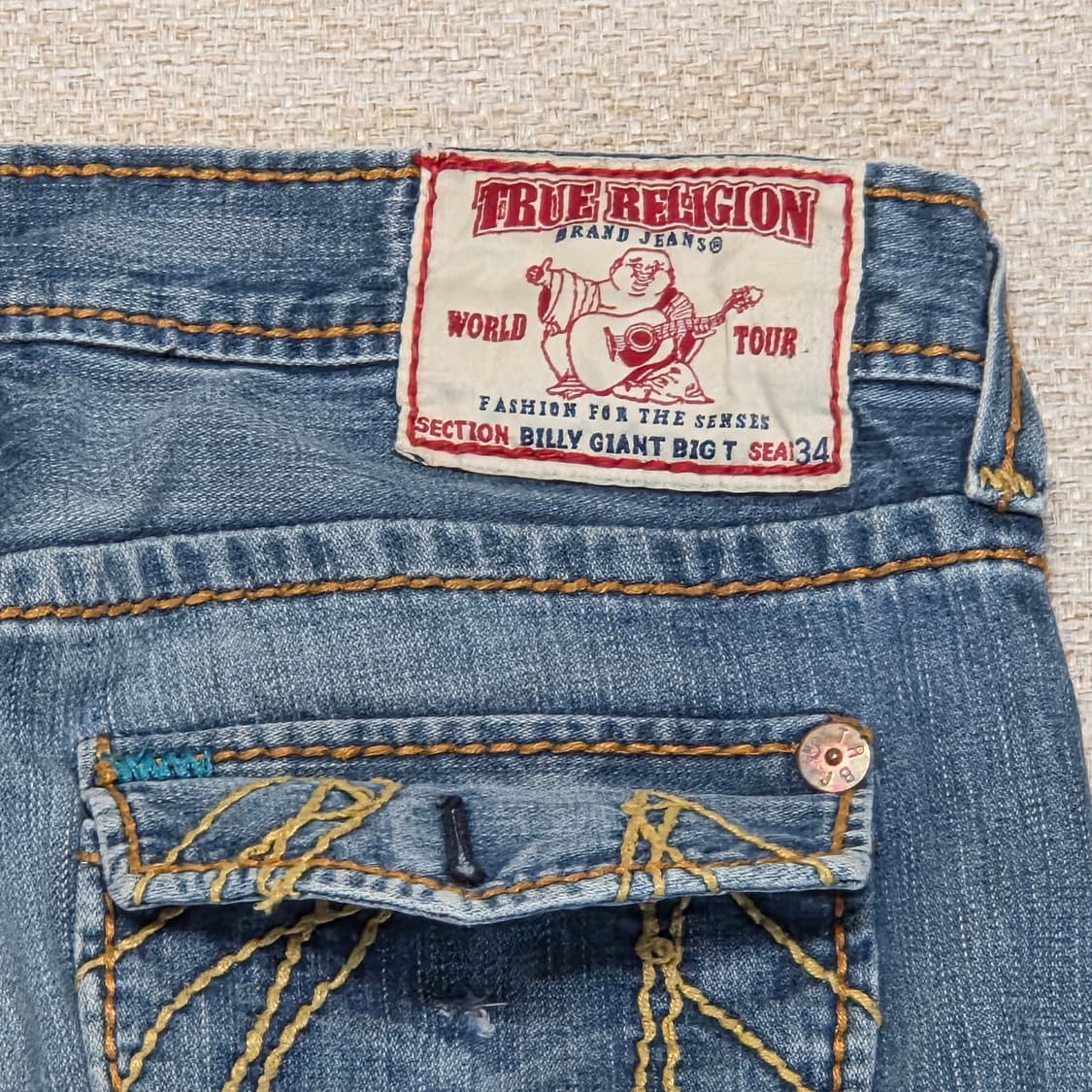 True Religion 트루릴리젼 빌리 자이언트T 스티치 부츠컷 데님 상품이미지6