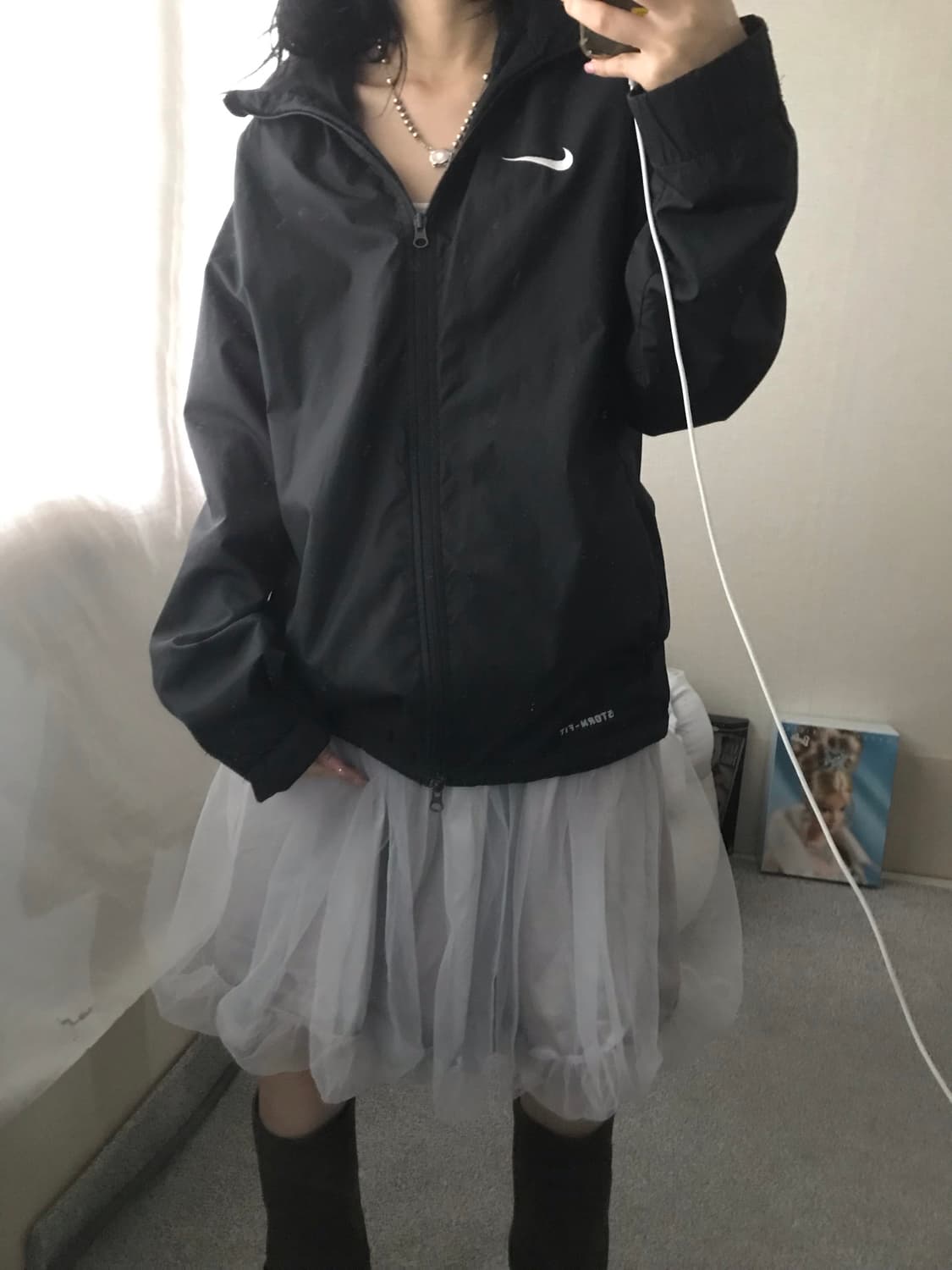 나이키 블랙 투웨이 바람막이 상품이미지4