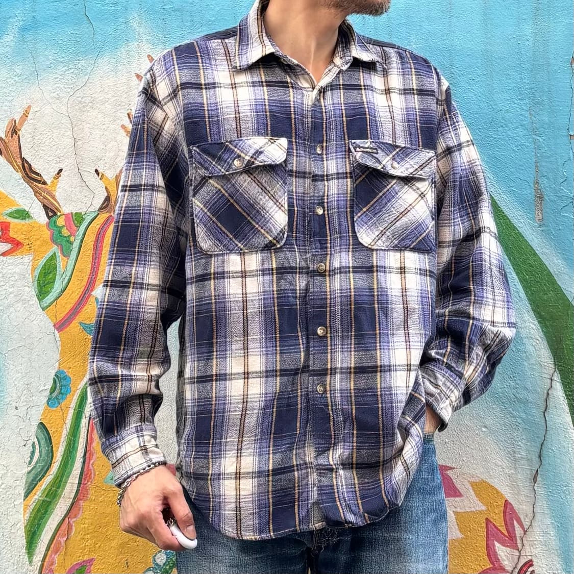 올드 랭글러 헤비코튼 체크셔츠 상품이미지7