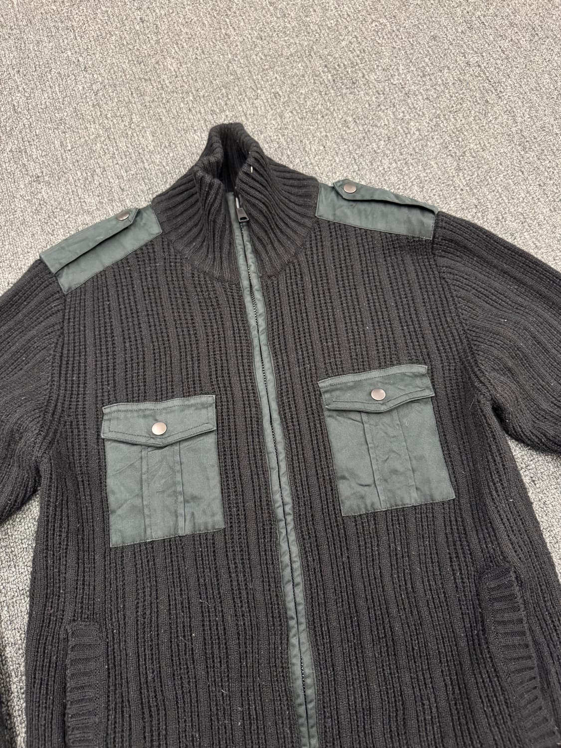 2)Take Kikuchi 빈티지 투웨이 하이넥 니트집업 상품이미지3