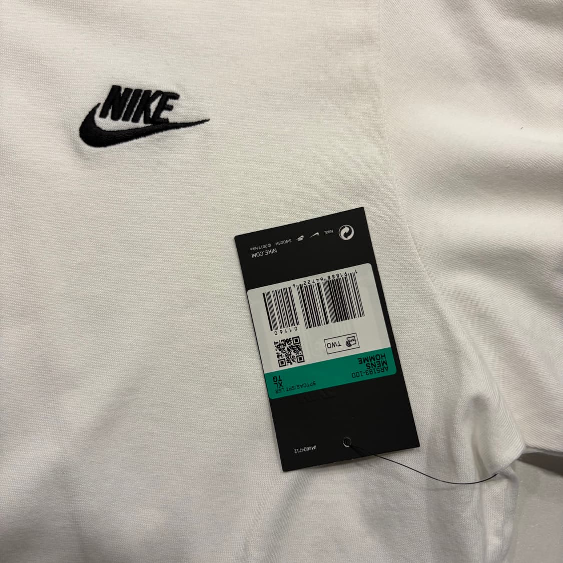 [XL] 나이키 긴팔 티셔츠 화이트 스탠다드핏 롱슬리브 C650 상품이미지3