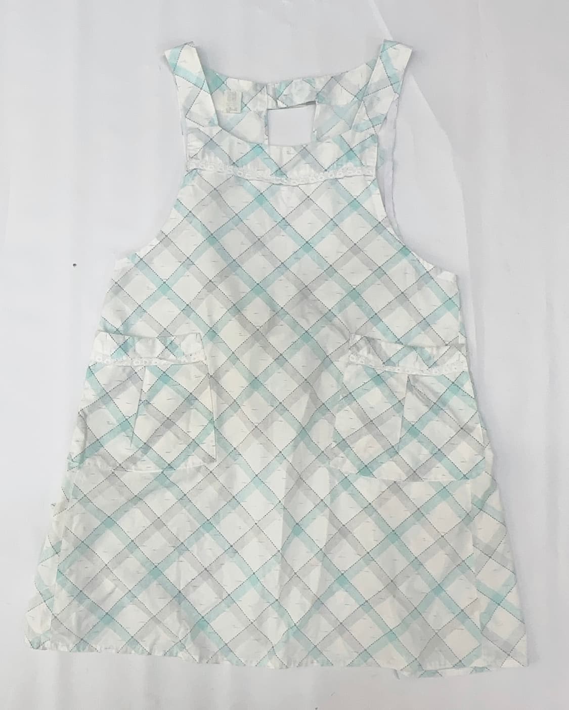 🩵히메갸루 체크 앞치마🩵 레이어드 레이스 공방 베이킹 러블리 메이드 상품이미지2