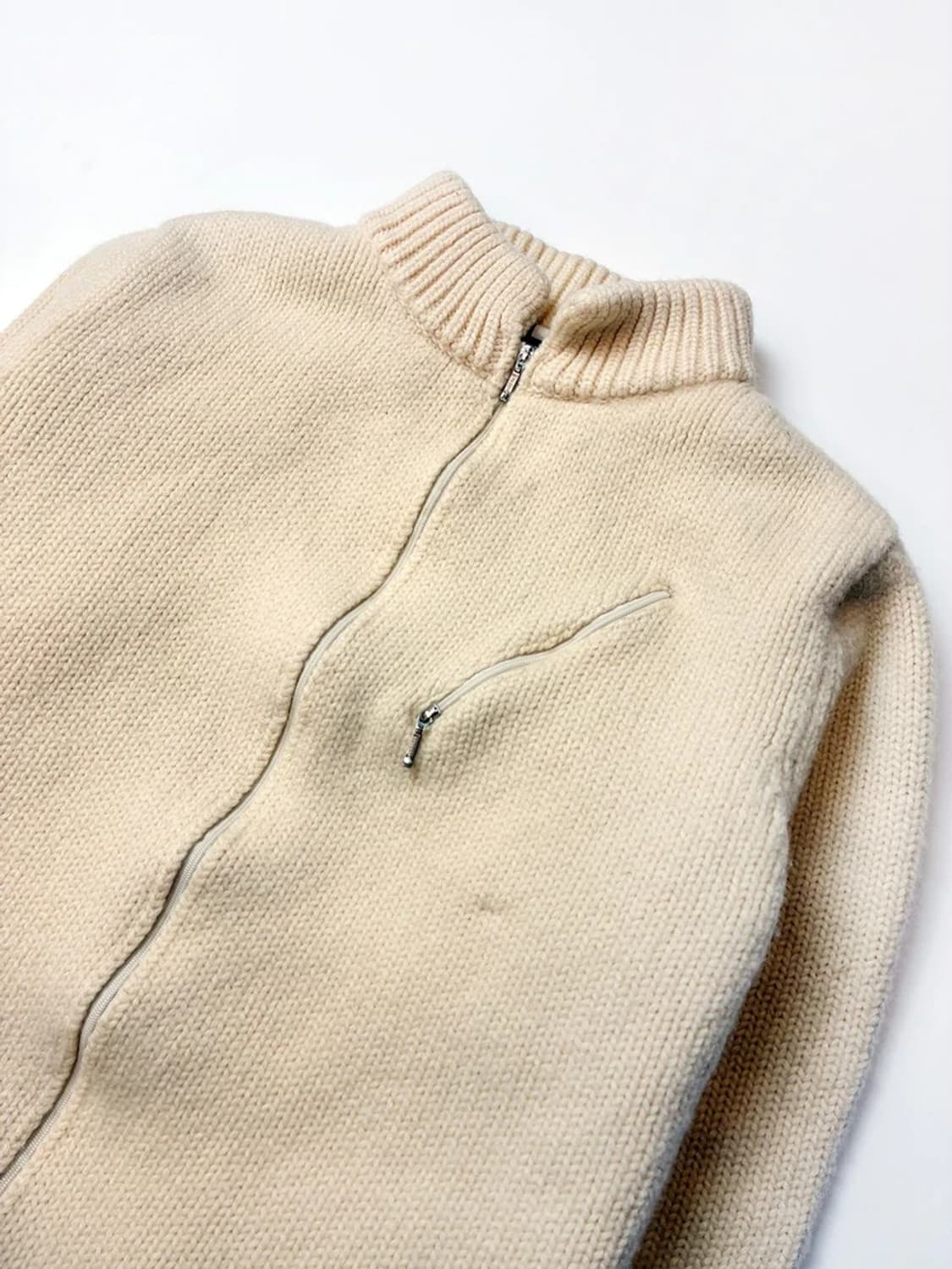 버버리 블랙라벨 00's 재팬 양모 니트 집업 가디건 PN5689 상품이미지2