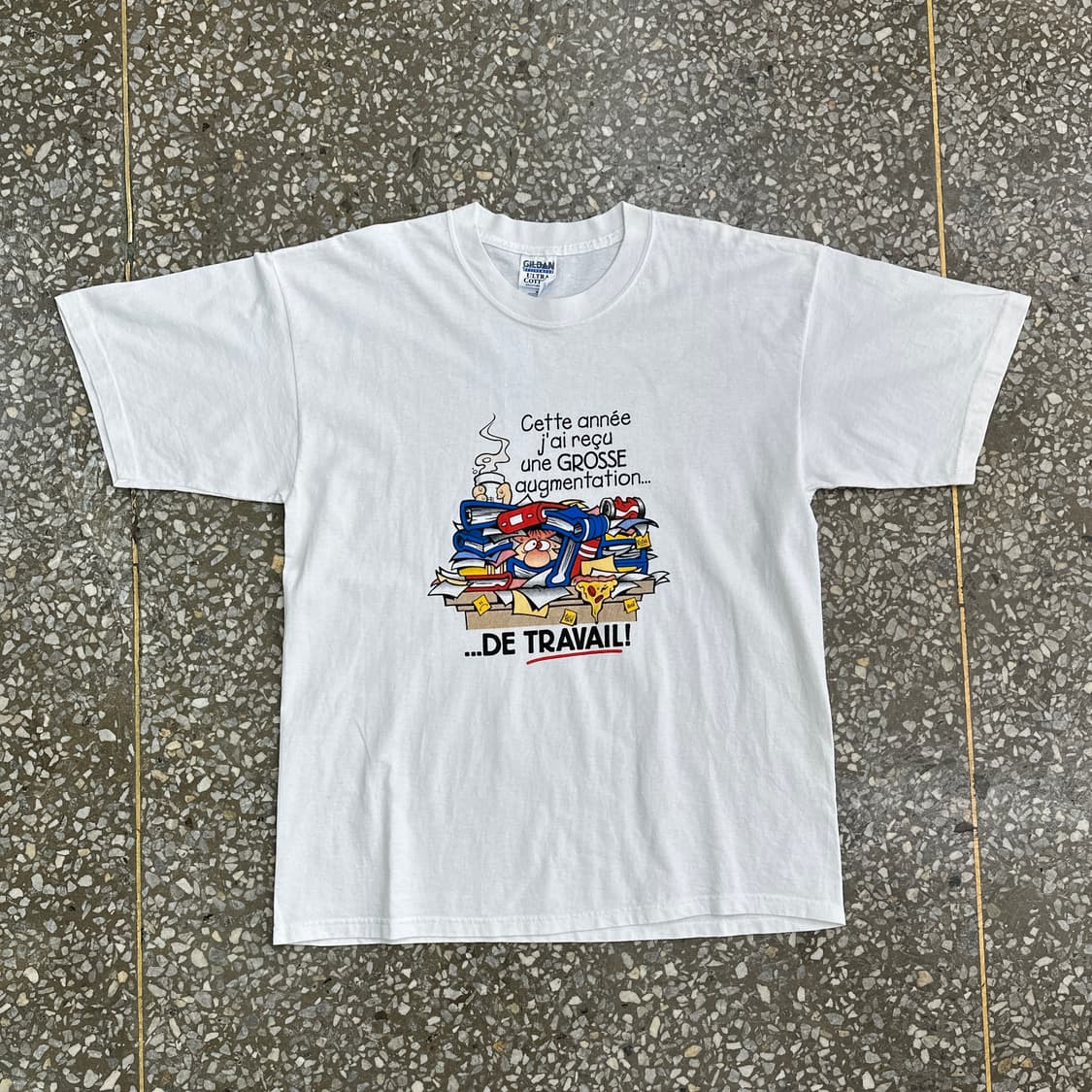 Early 00s 길단 급여인상 티셔츠 XL 상품이미지1
