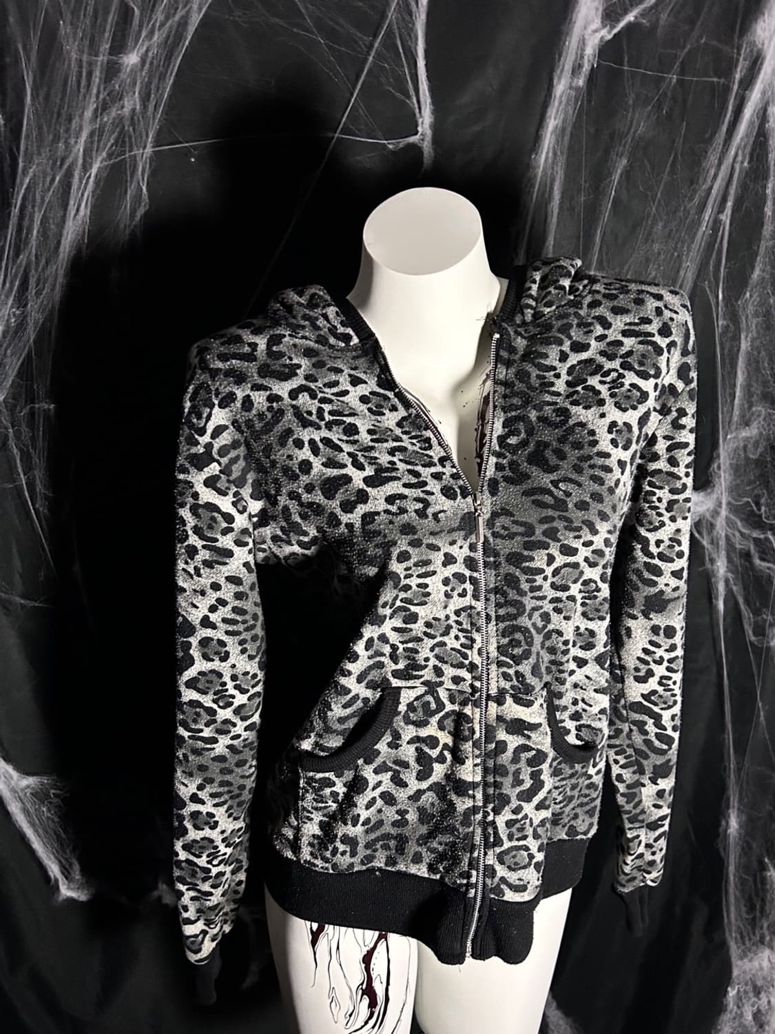 leopard gal hood zip-up 상품이미지1