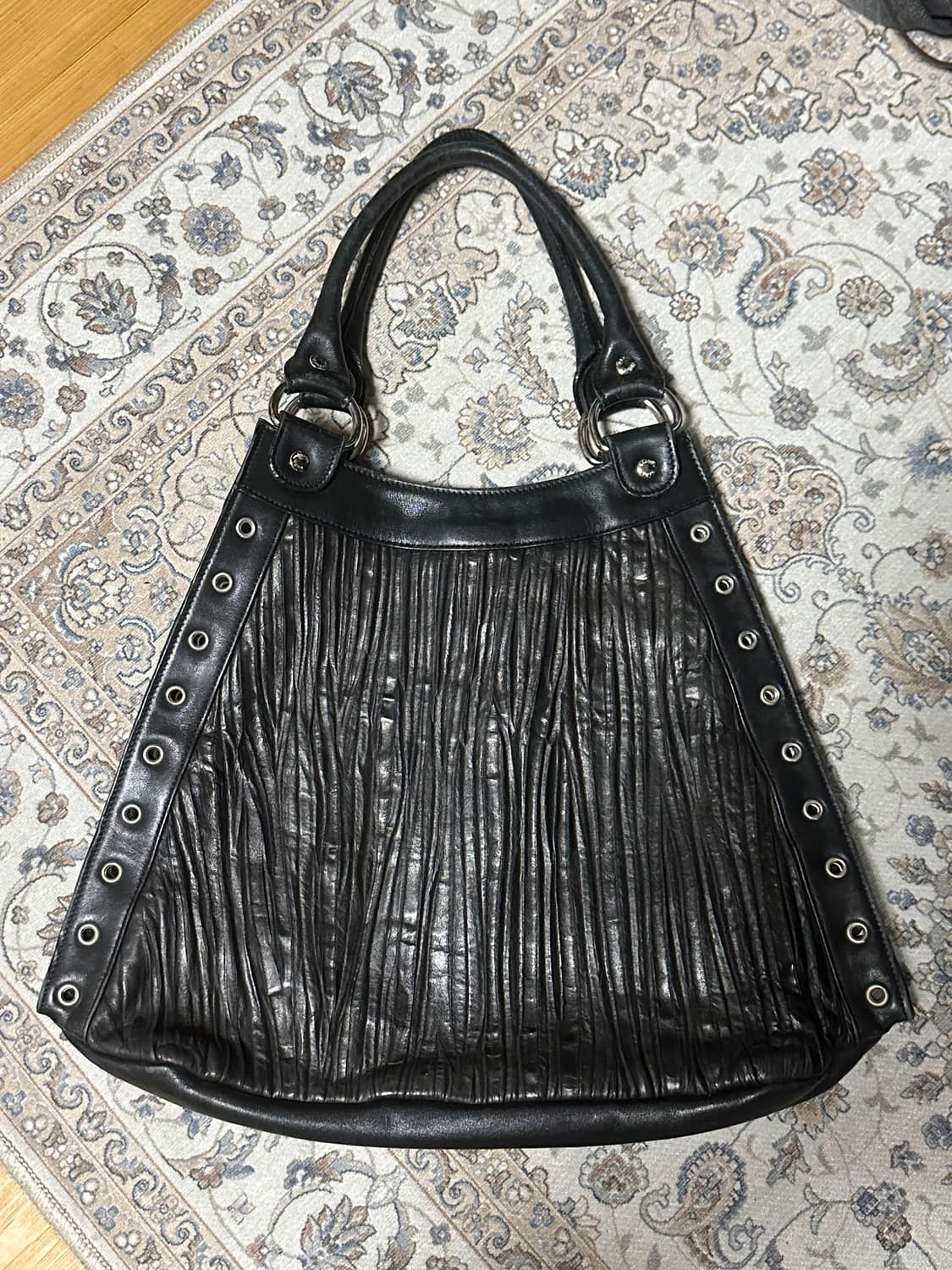 빈티지 양가죽 가방 펑크 가방 숄더백 블랙 유니크  상품이미지6