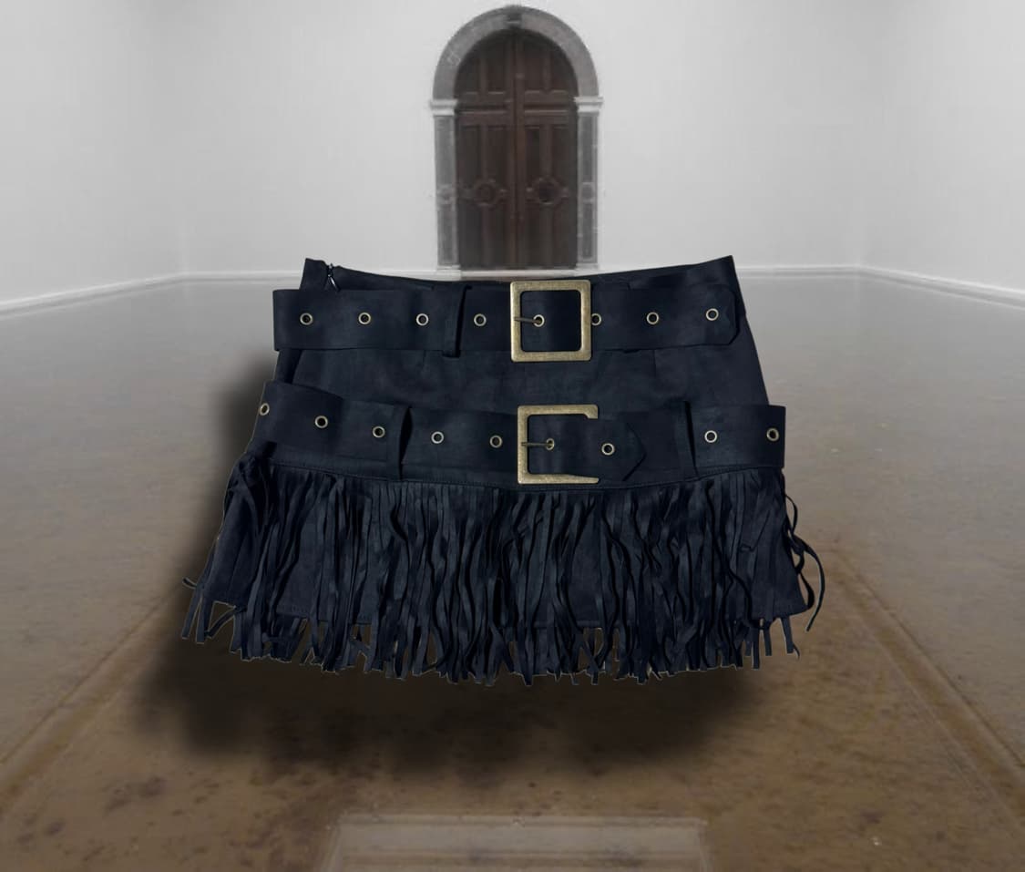 스웨이드 투벨트 태슬 스커트 3 colors 상품이미지1