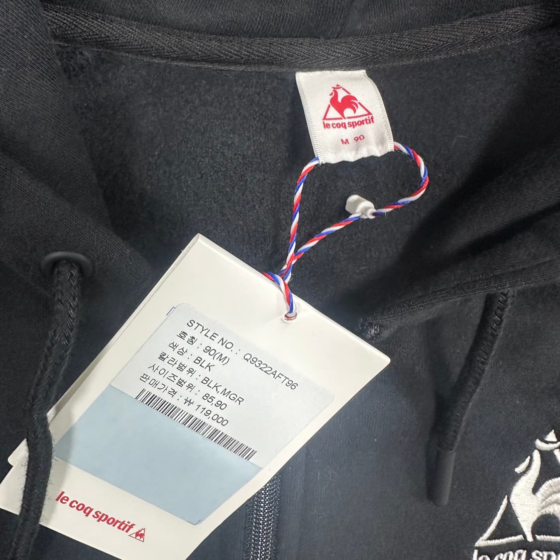 ✨ (새상품) 르꼬끄 블랙 여성 후드 집업 상품이미지3