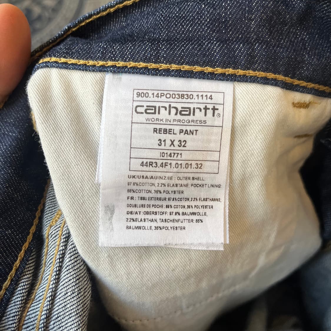 31X32 칼하트 데님 팬츠/W2330 상품이미지5