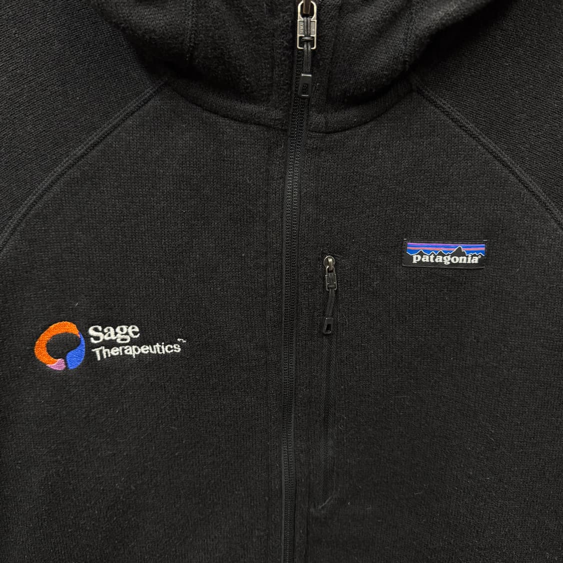 파타고니아 베터 스웨터 후드 집업 전면 집업 포켓 포인트 블랙 상품이미지5