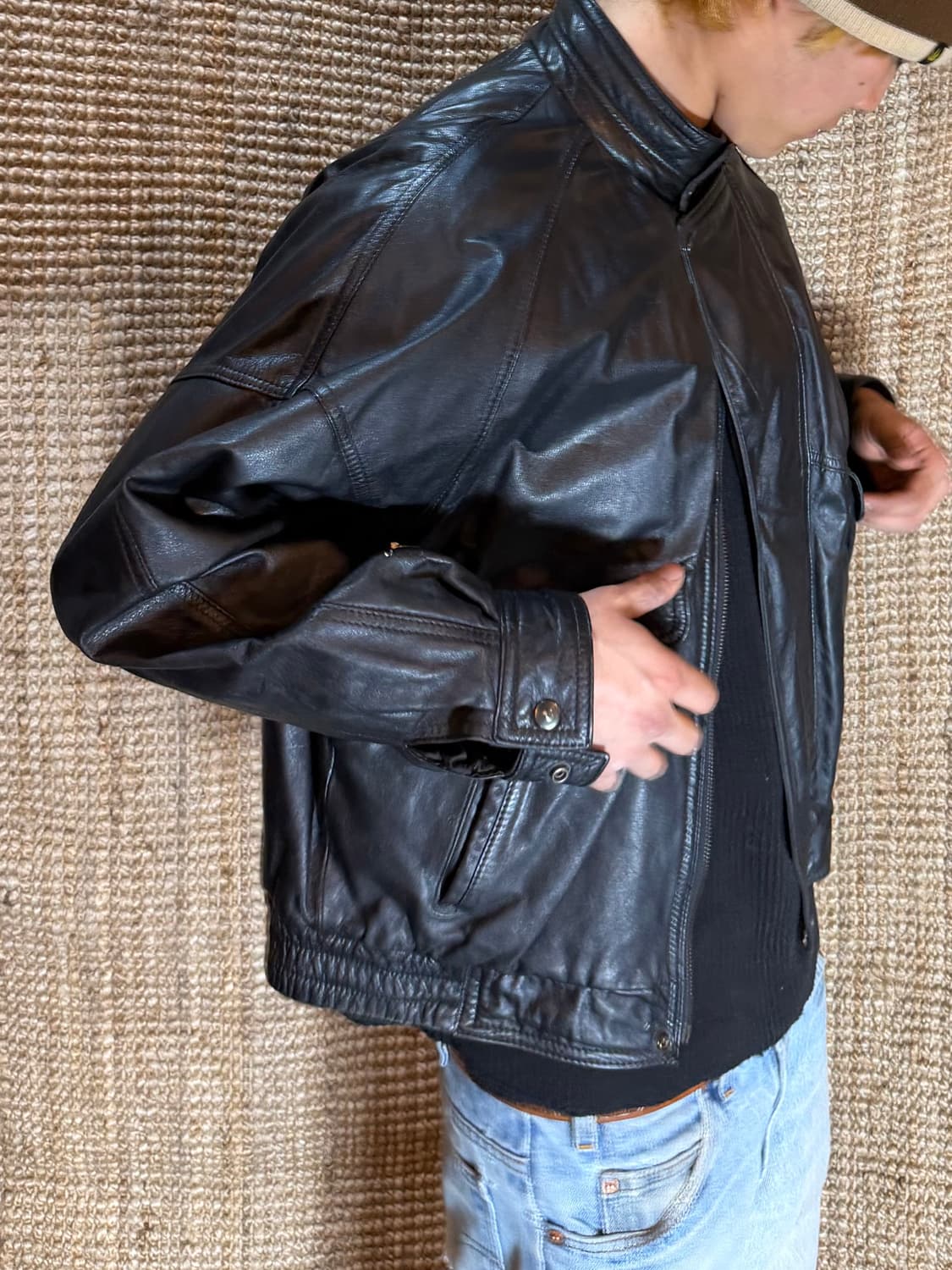 빈티지 양가죽 레더자켓 상품이미지2
