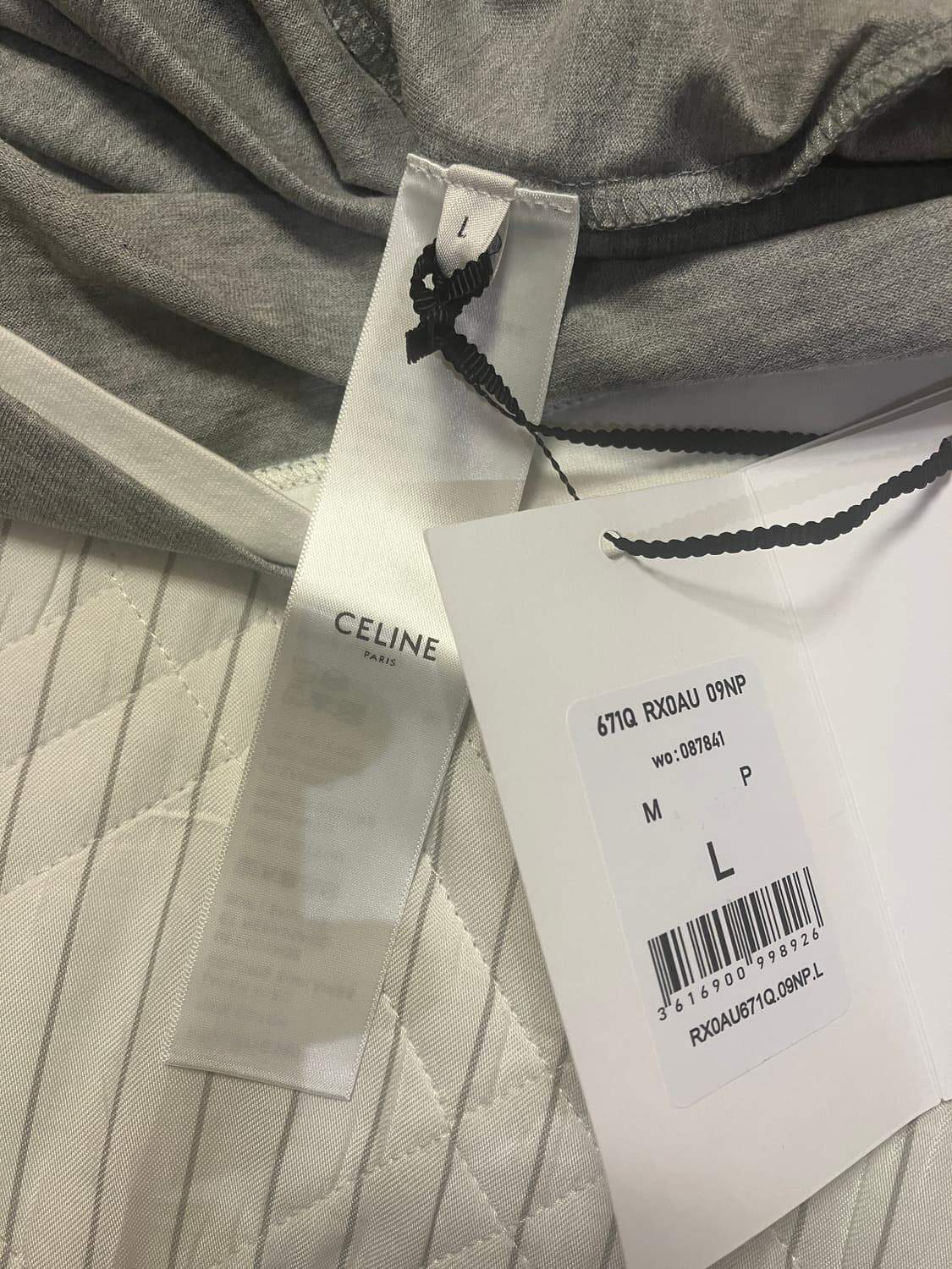 셀린느 롱슬리브 저지 티셔츠 그레이 L 상품이미지4