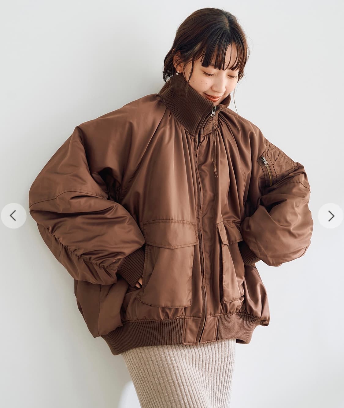 Cocodeal brown bomber jacket ma-1 상품이미지1