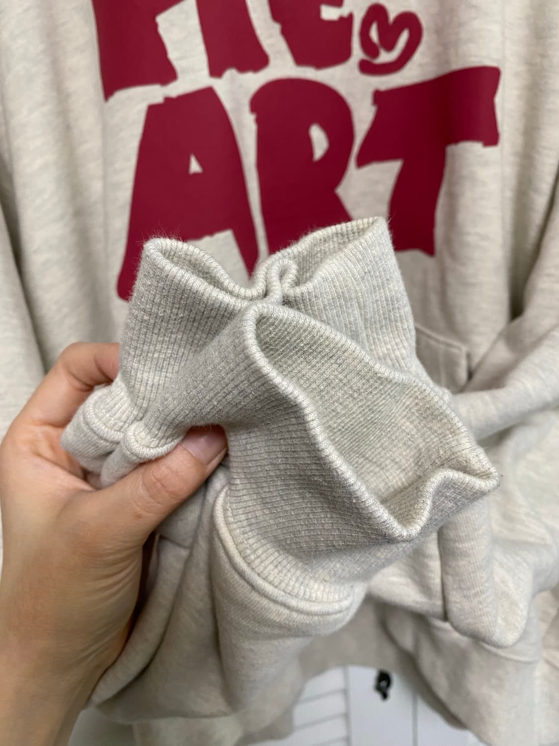 밈더워드로브 하트 후드 티셔즈 L 상품이미지5