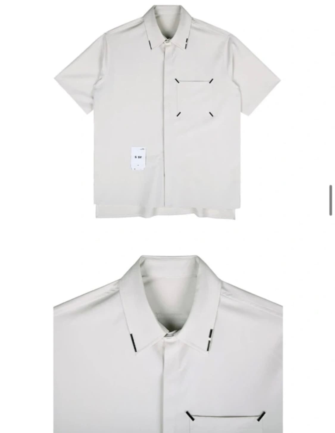 <거의 새것> [L] 에스에스와이 반팔 셔츠 베이지 상품이미지4