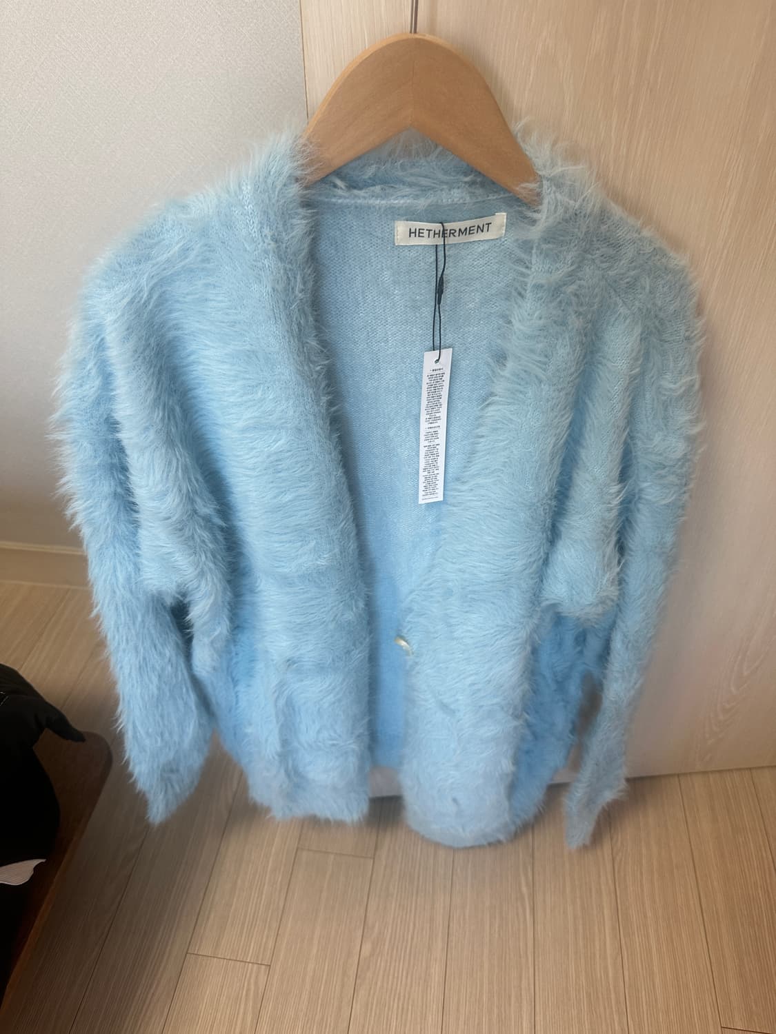 헤더먼트 테디가디건 아이스블루 새상품 상품이미지7