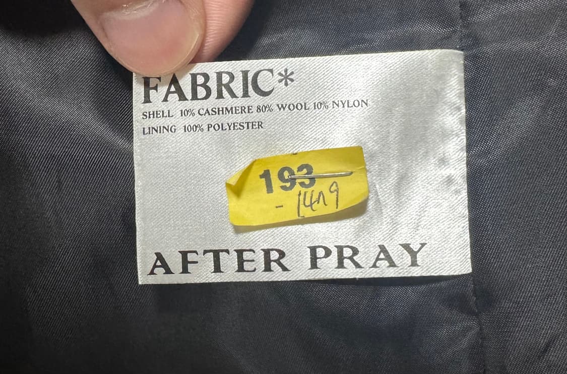 애프터프레이 캐시미어 발마칸 코트 블랙 L 상품이미지6