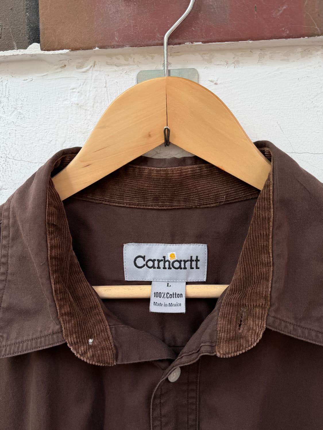 Carhartt 칼하트 브라운 FR(방염) 워크 셔츠 L 상품이미지3