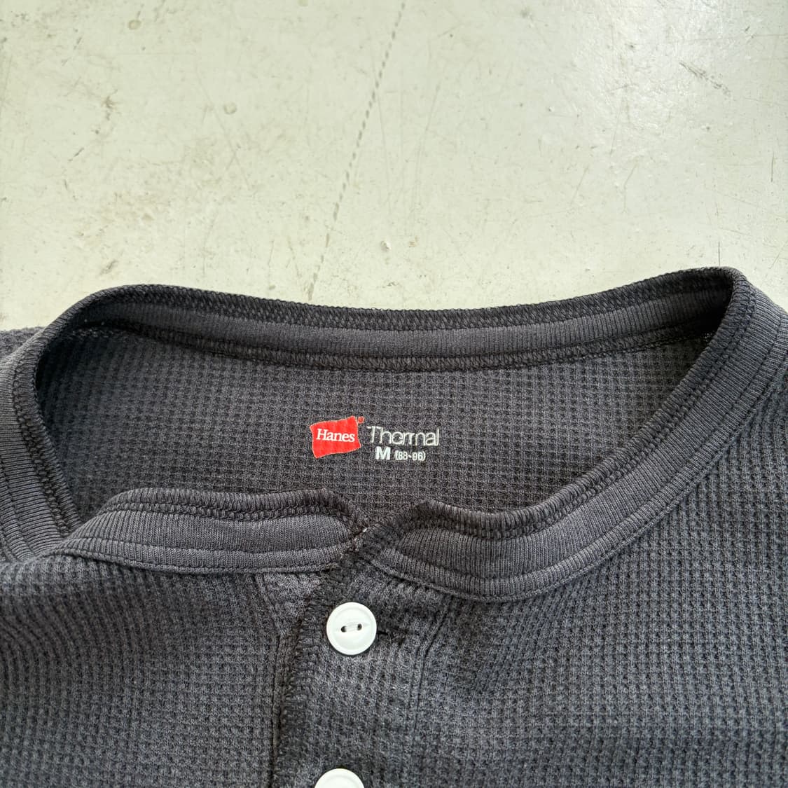 헤인즈 와플 헨리넥 티셔츠 M 상품이미지5