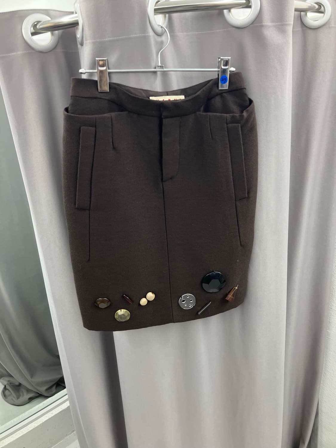 마르니 오브제 트리밍 미디 스커트 상품이미지1