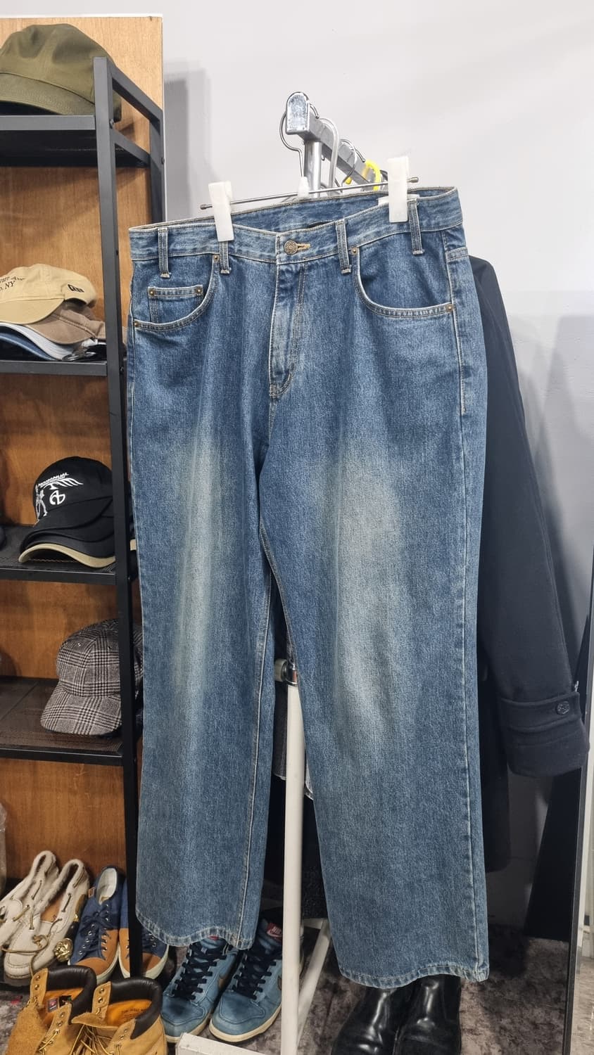 TEKET(테켓) 34size 스타 데님팬츠 청바지 와이드 상품이미지1