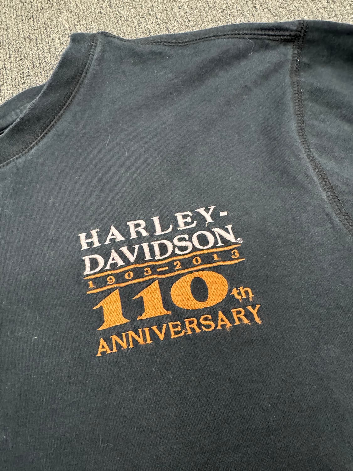 2XL)할리데이비슨 빈티지 110주년 헨리넥 롱슬리브 상품이미지3