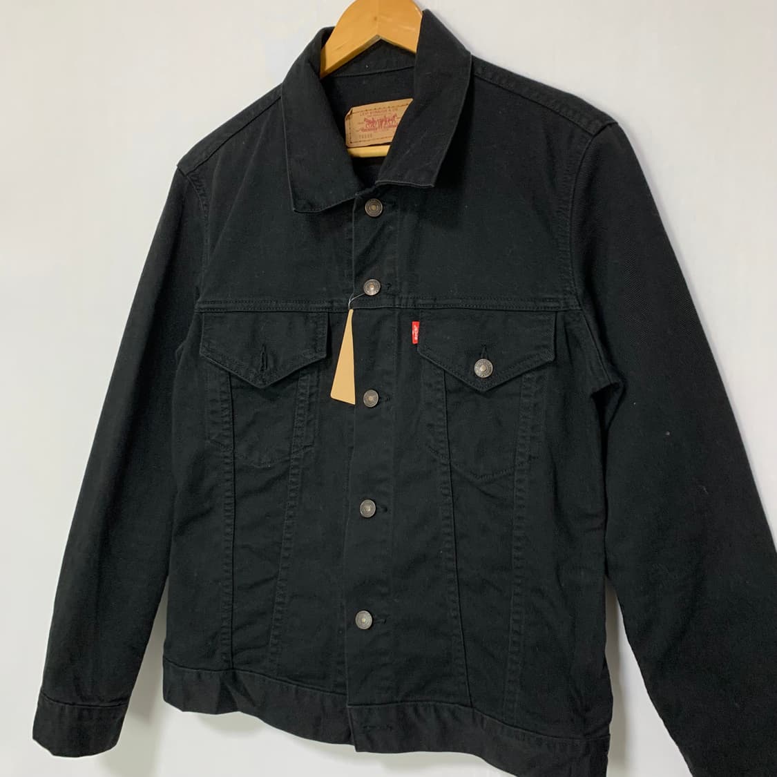 리바이스 블랙 데님 자켓 생지 빈티지 M 상품이미지3