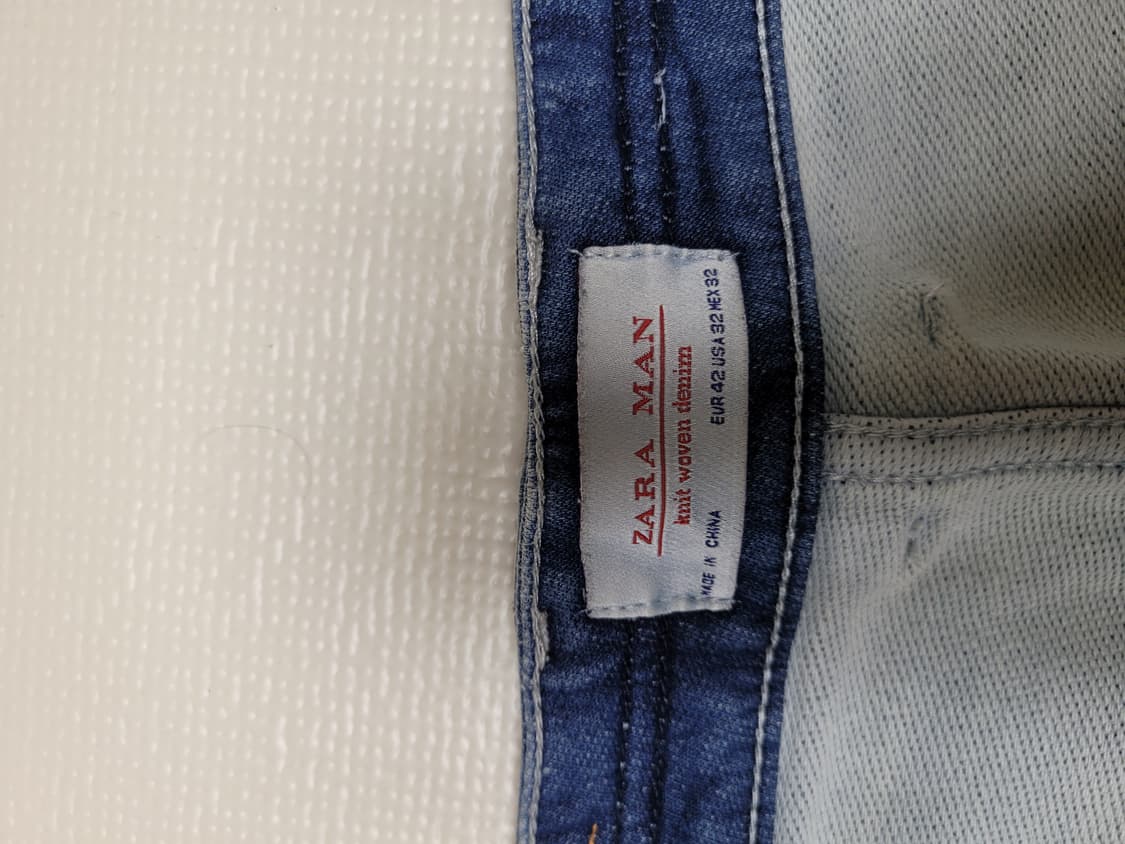 자라맨 ZARAMAN 남자 니트조직 청 반바지 34 블루 상품이미지6