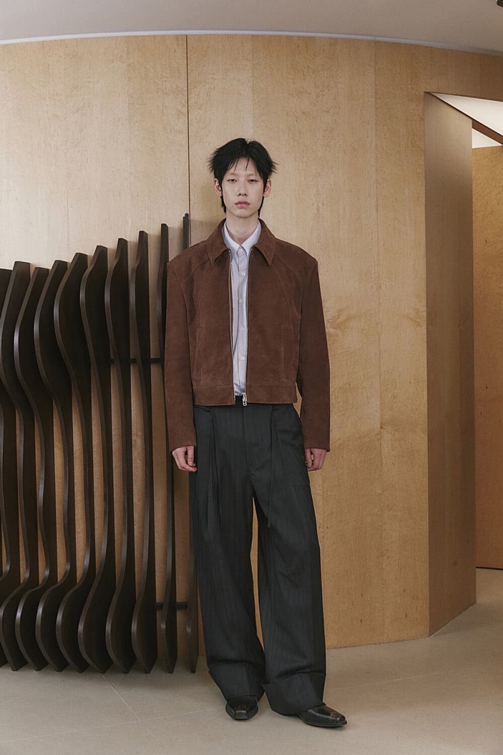 [1] 웨이비니스 서지 크롭 스웨이드 자켓  상품이미지1