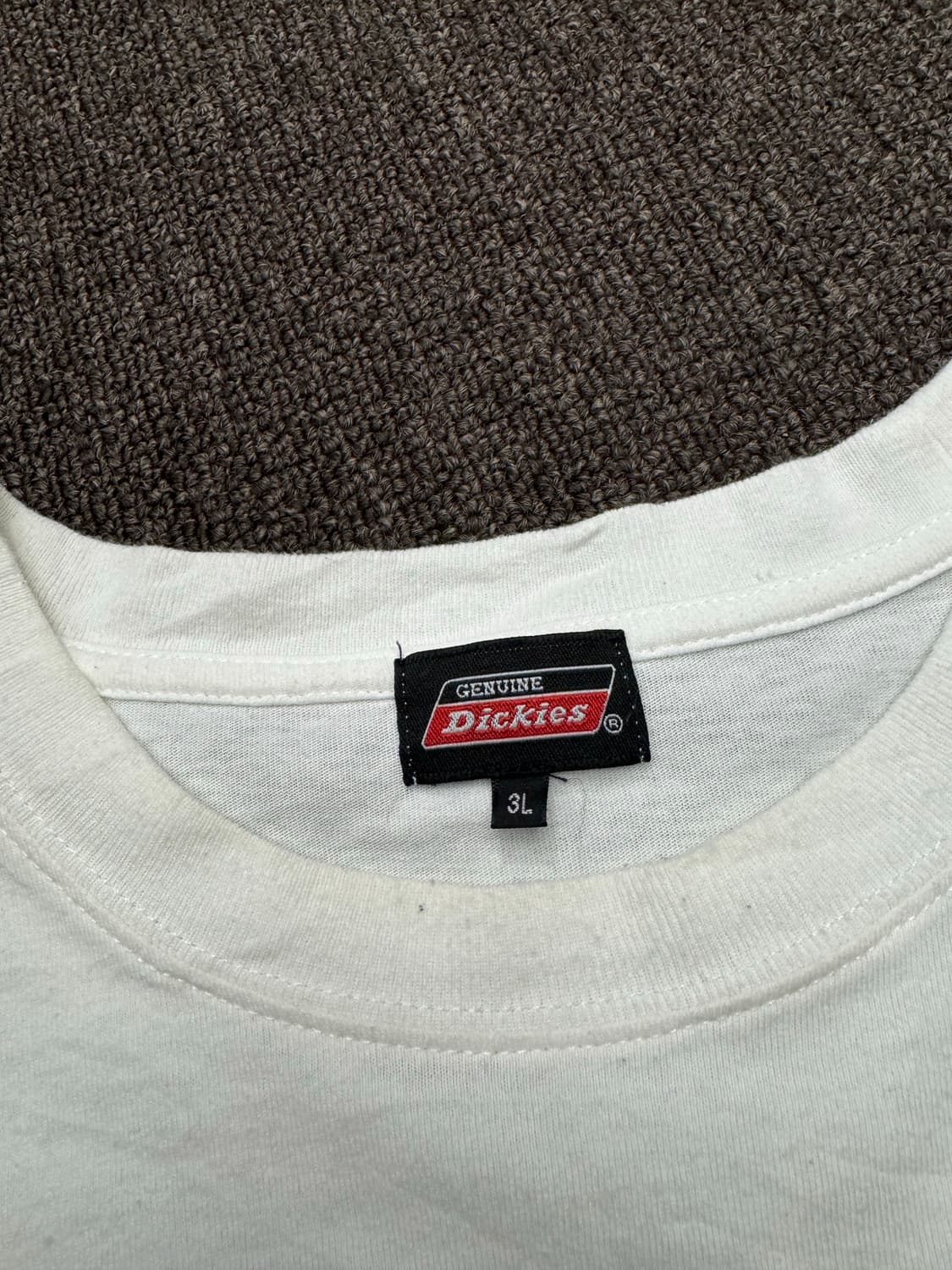 3L)디키즈 빈티지 자수 프린팅 로고 화이트 반팔 상품이미지4